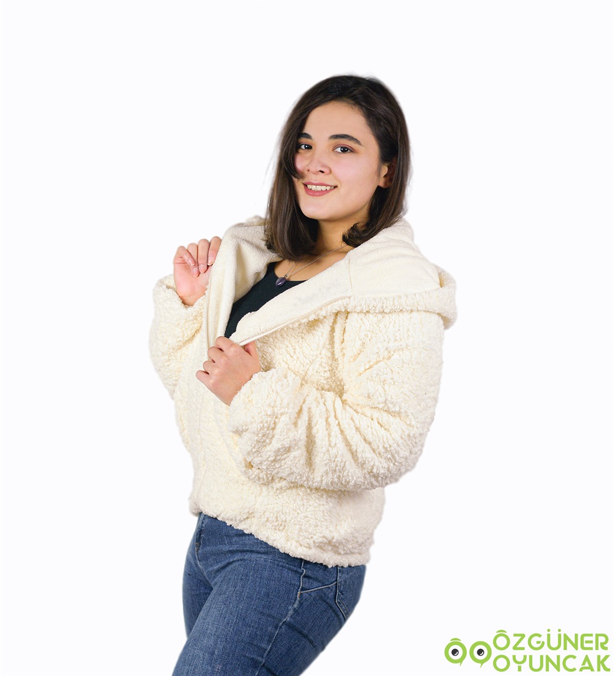 Fermuarlı Pelüş Polar Hırka