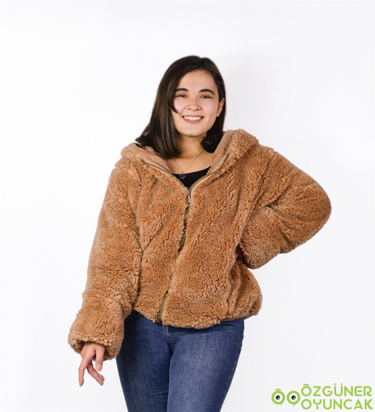 Fermuarlı Pelüş Polar Hırka