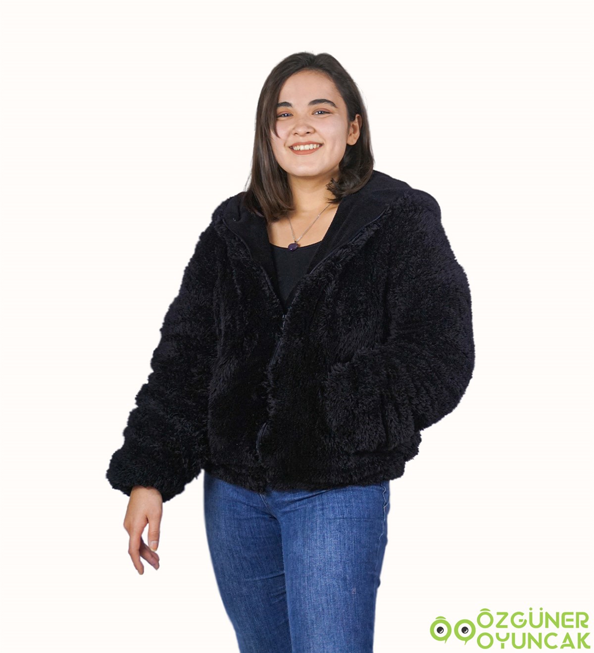 Fermuarlı Pelüş Polar Hırka