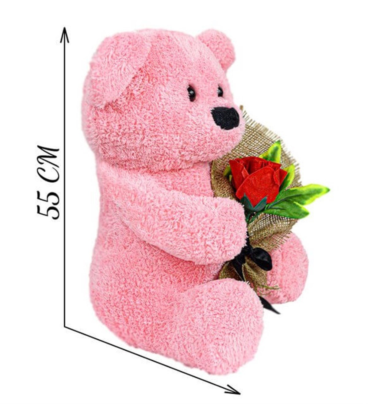 Pababo 55 cm Elinde Gül Tutan Ayıcık