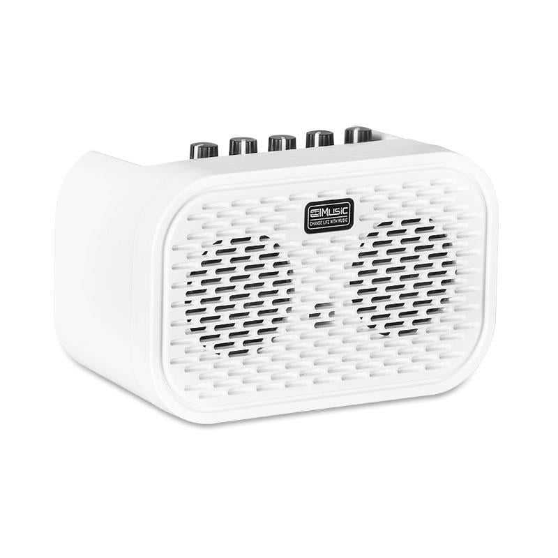 Coolmusic Unique Mini Beyaz Şarjlı Bluetooth Gitar Amfisi