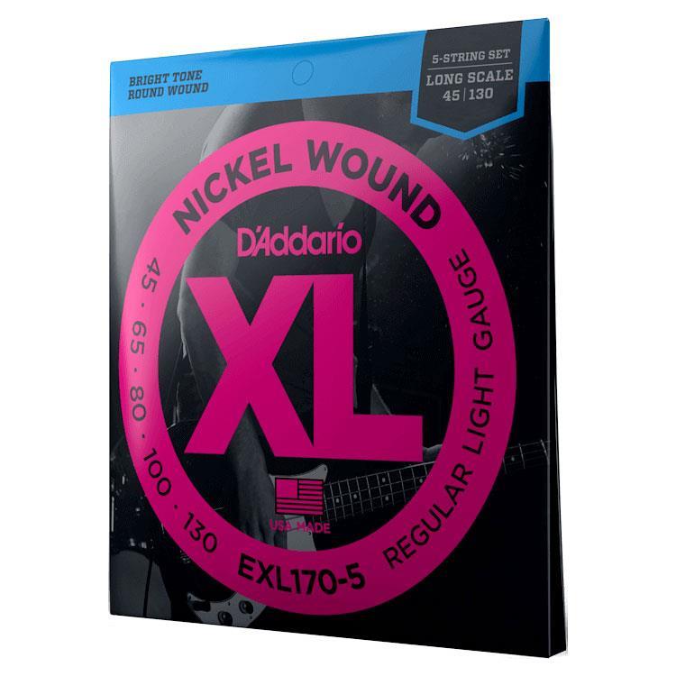 D'addario EXL170-5 Long Scale 5 Telli Bas Gitar Teli (45-130)