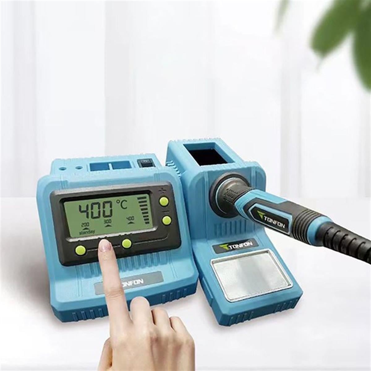 Havya istasyonu Lehim Makinesi | Uygun Fiyat | Sonexson Lcd Ekranlı Isı Ayarlı Sıcak Havya Istasyonu Lehim Makinesi
