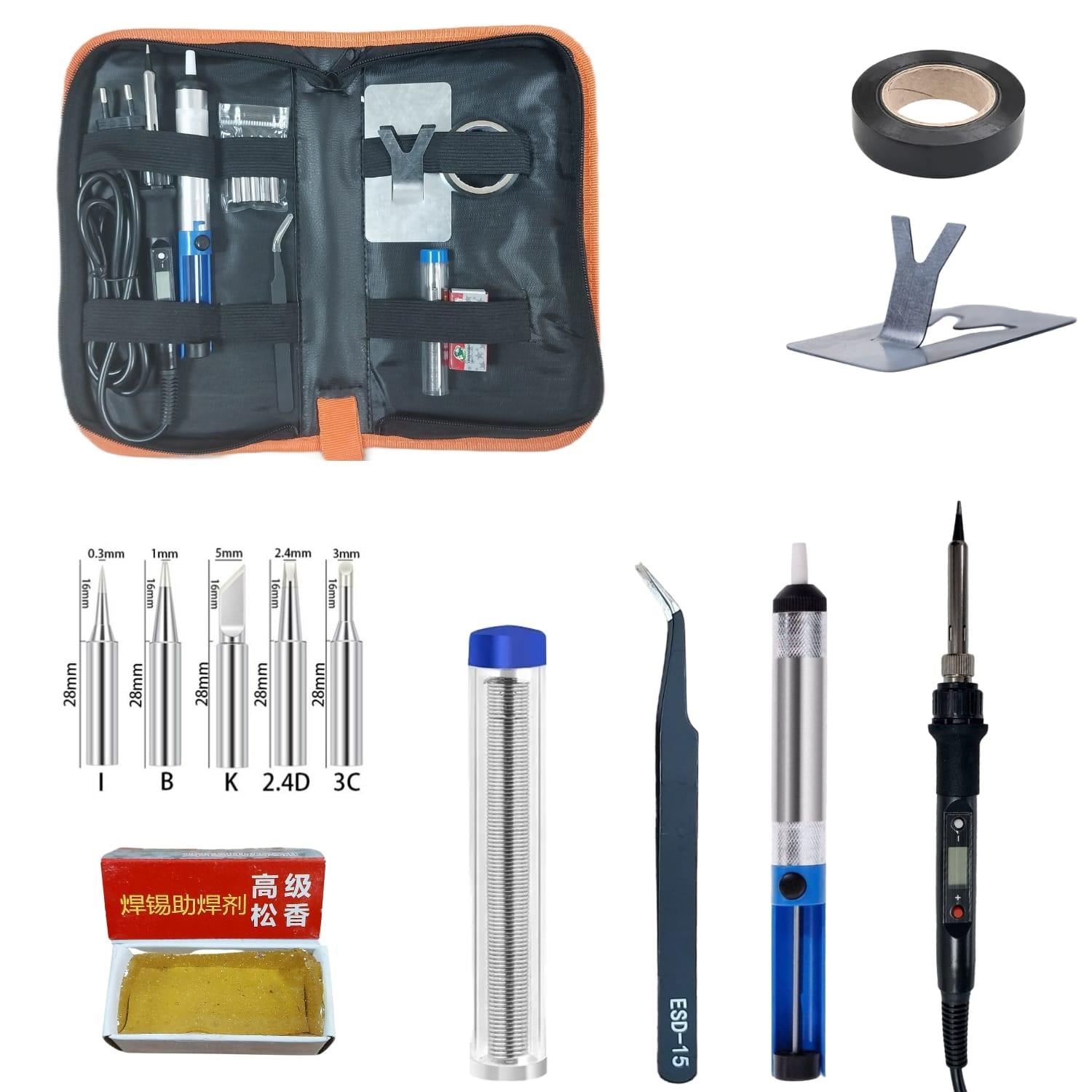 Sonex 80w Isı Ayarlı Havya Set Lehim Makinesi Seti 80w Taşıma Çantalı