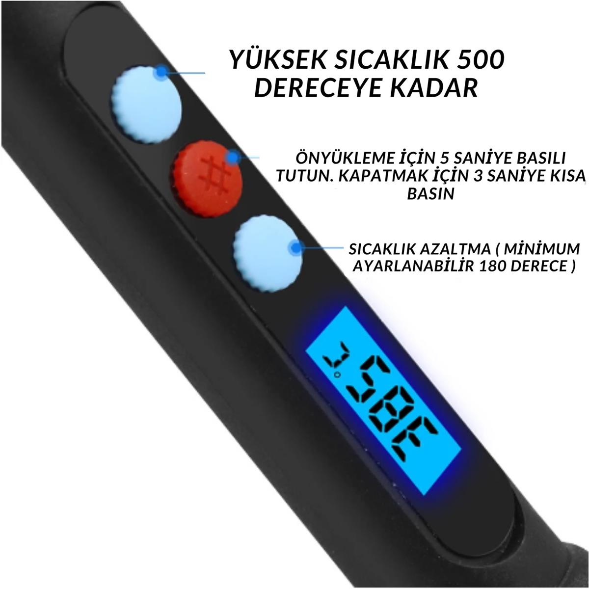 Sonex Lcd Ekranlı 60W Isı Ayarlanabilir Kalem Havya Lehim Makinası Lehim Pompası Sehpa Tüp Lehim