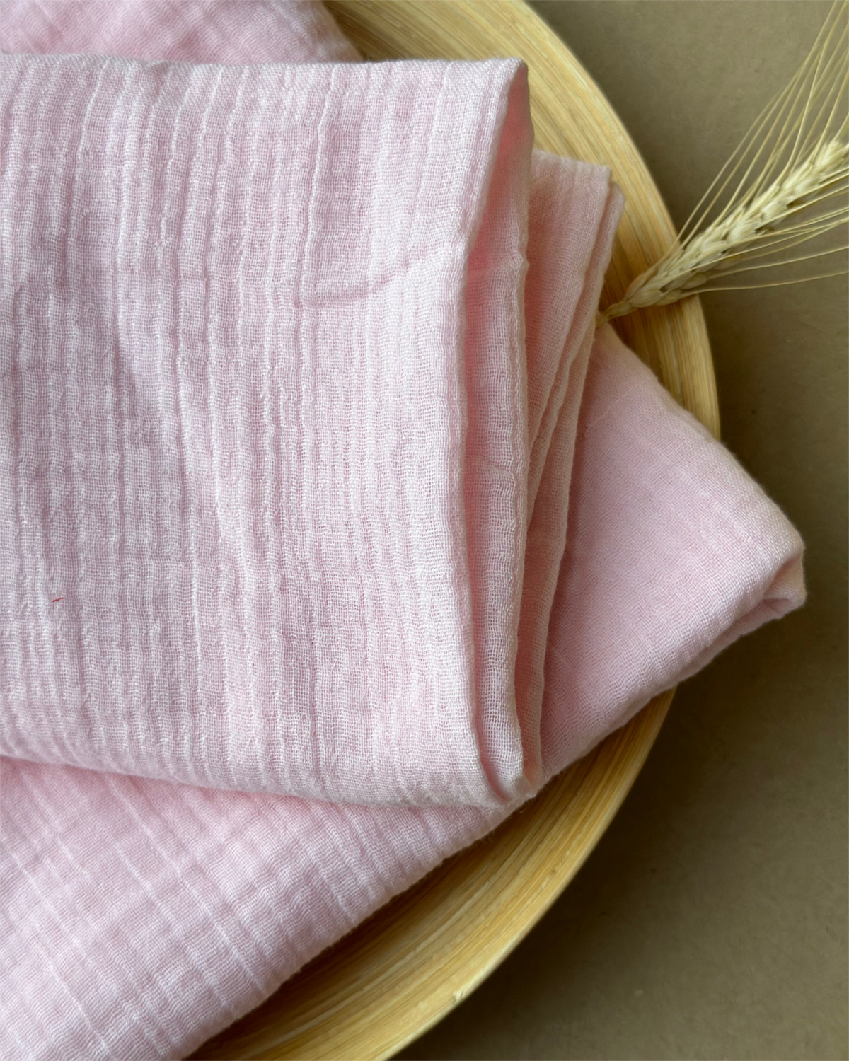Pembe Müslin Bebek Battaniyesi & Omuz Bezi