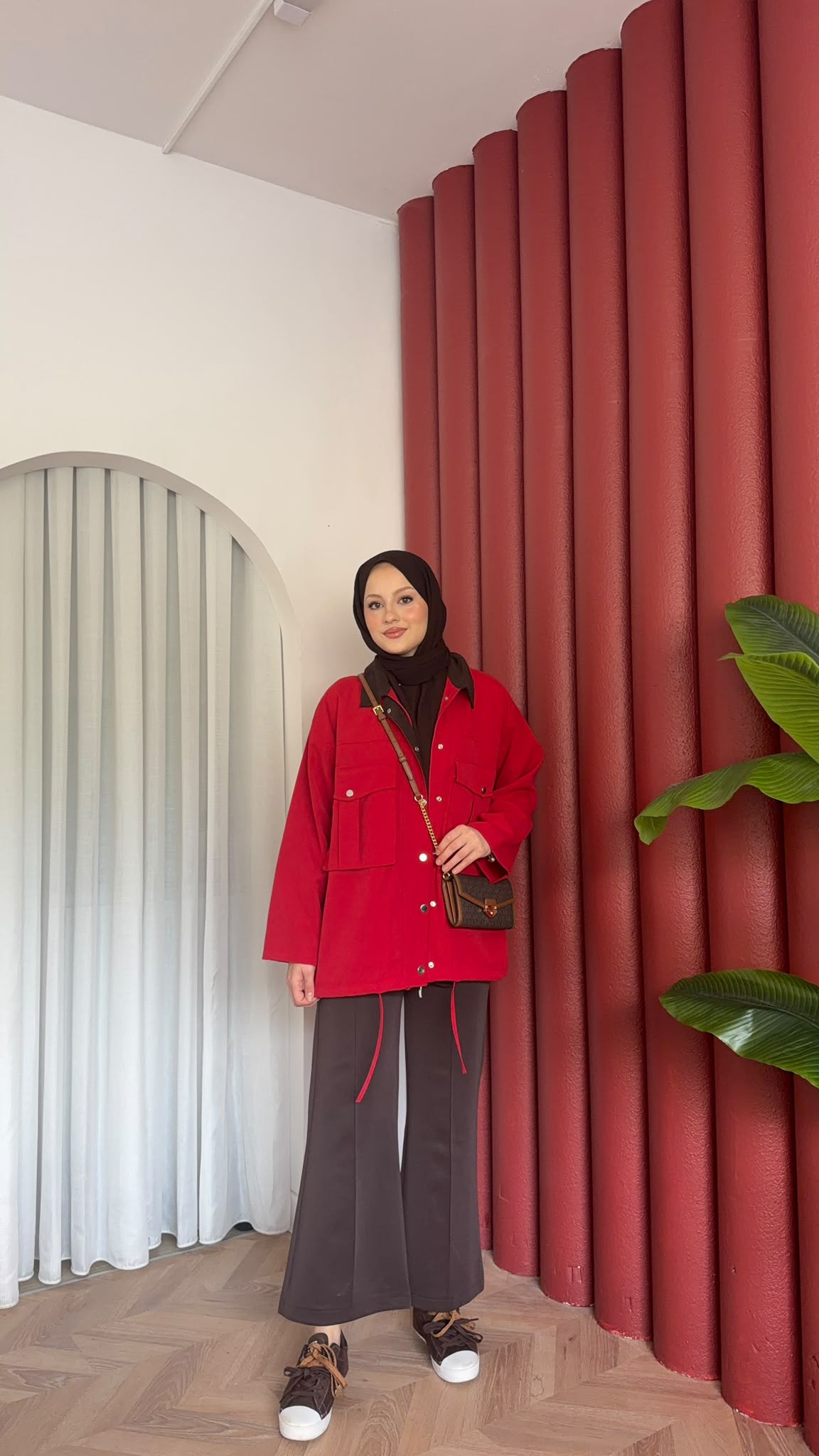 MEYSA CEKET İla Gabardin Ceket Kırmızı