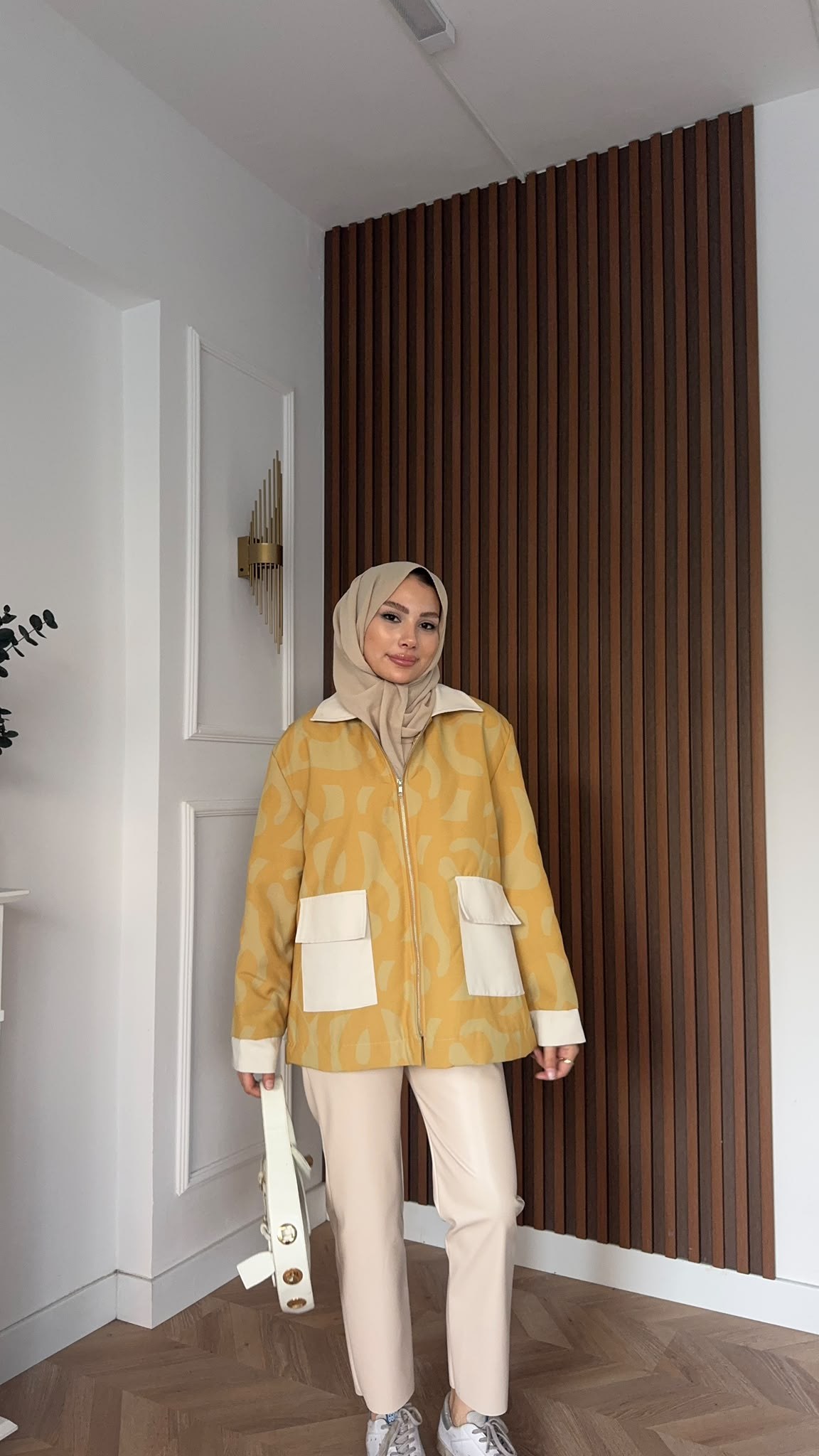 MEYSA CEKET Style Şişme Ceket Sarı Bej