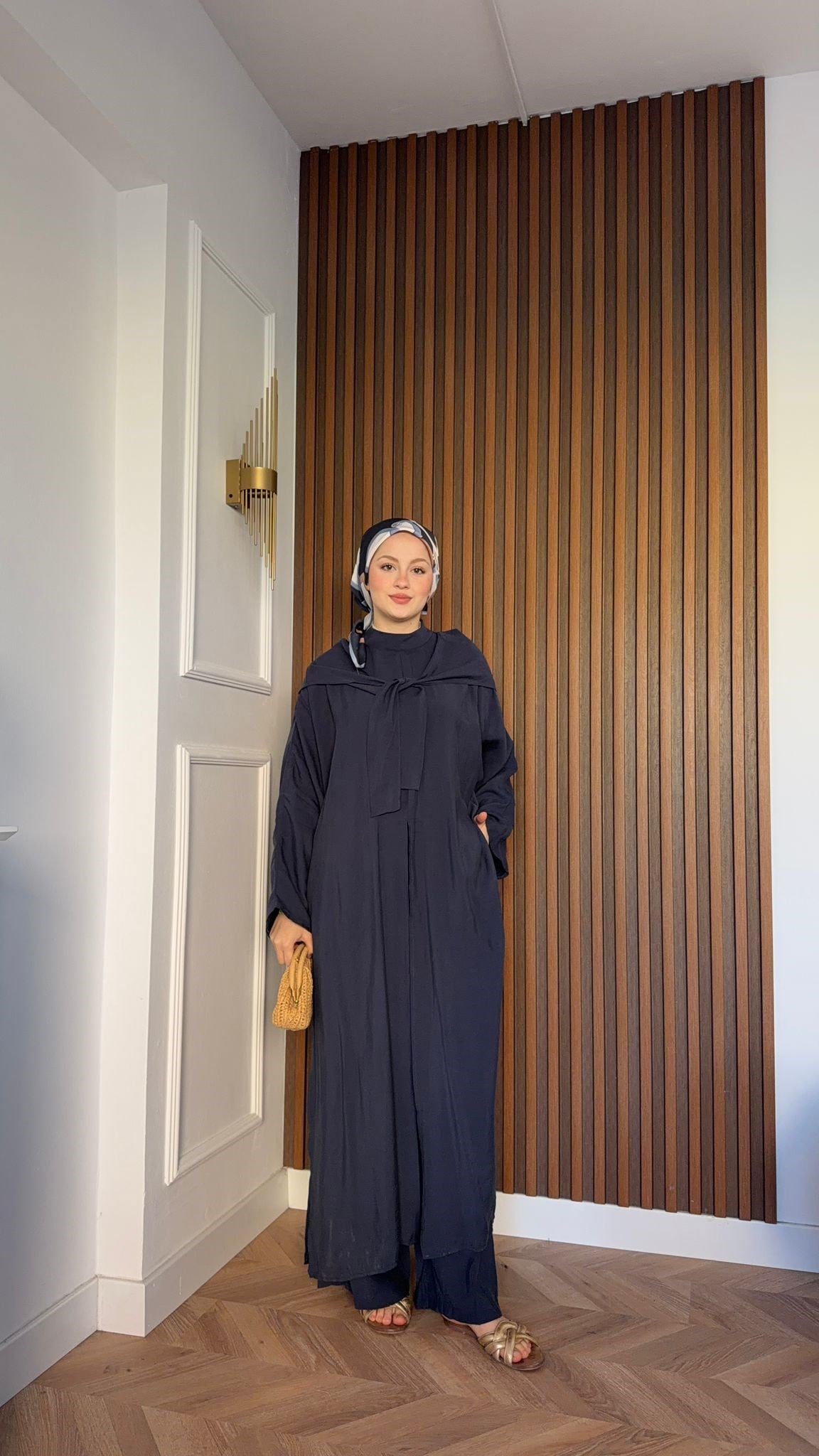 MEYSA PANTOLON TAKIM Suve Yakalı Üçlü Takım Lacivert