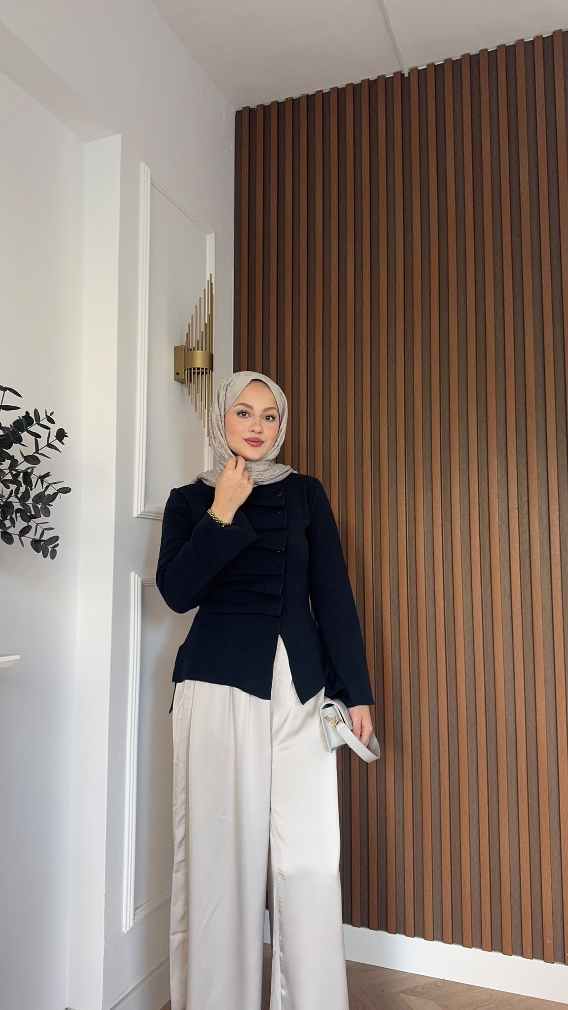 MEYSADESIGN BLUZ Çapraz Düğmeli Örme Bluz Lacivert