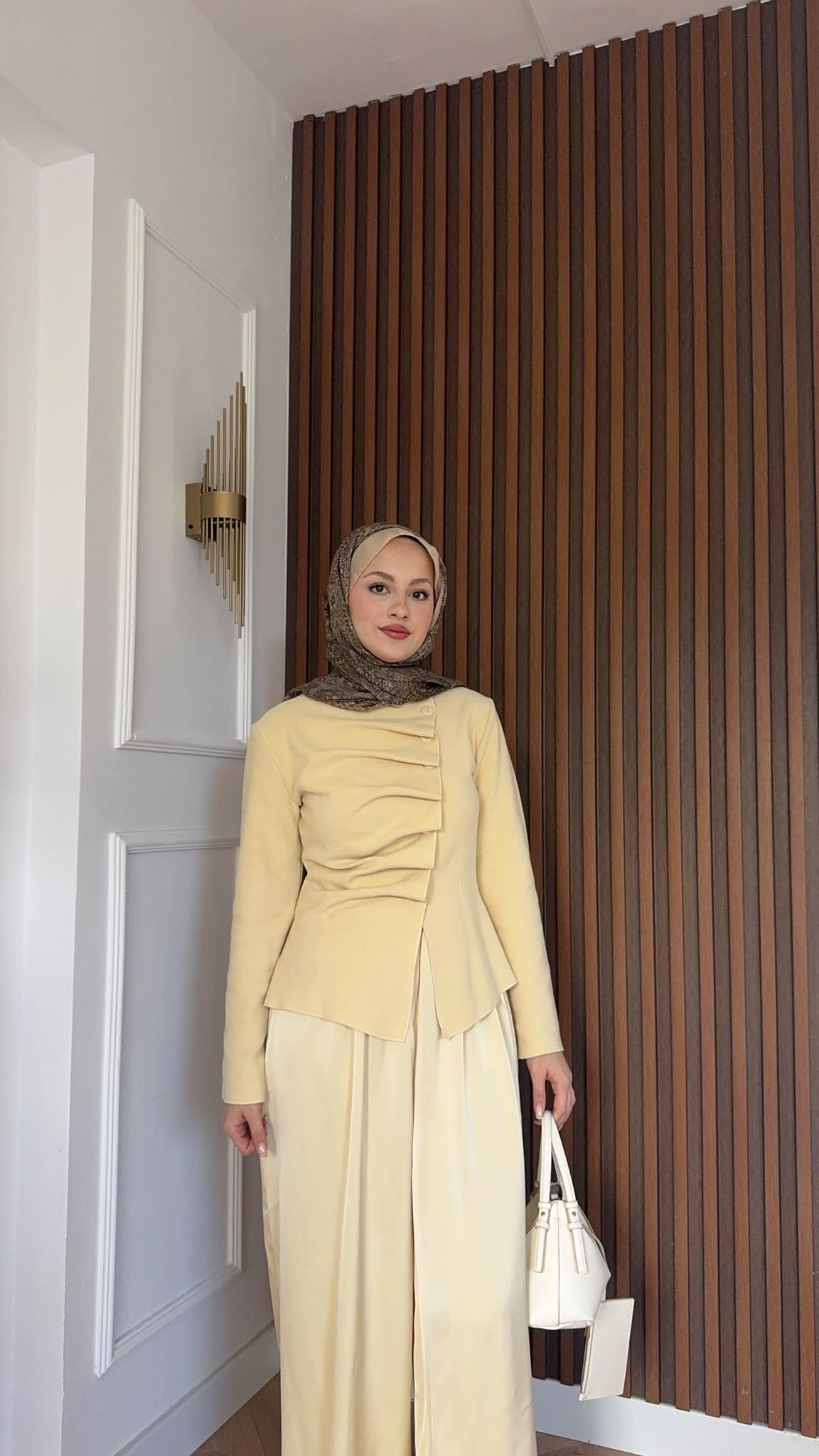 MEYSADESIGN BLUZ Çapraz Düğmeli Örme Bluz Butteryellow