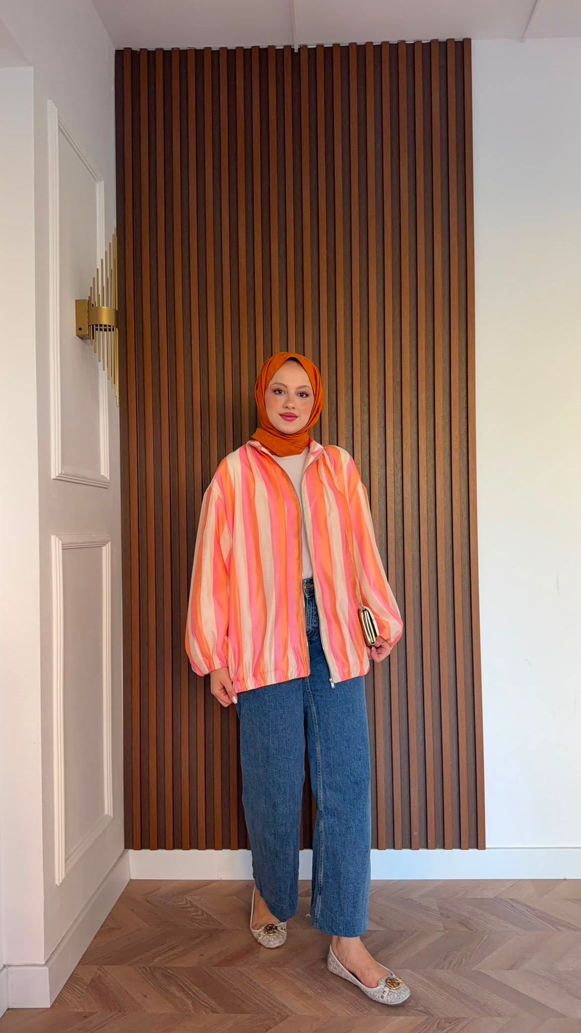 MEYSADESIGN CEKET Orange Bomber Ceket