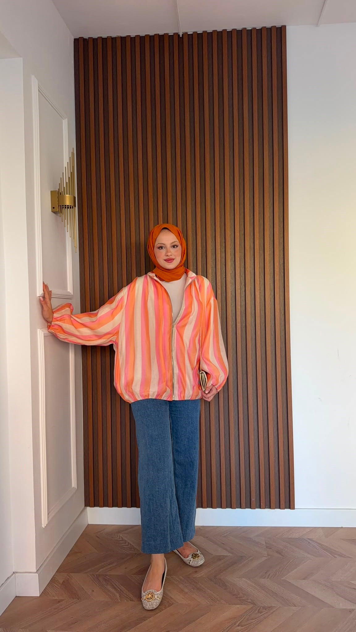 MEYSADESIGN CEKET Orange Bomber Ceket