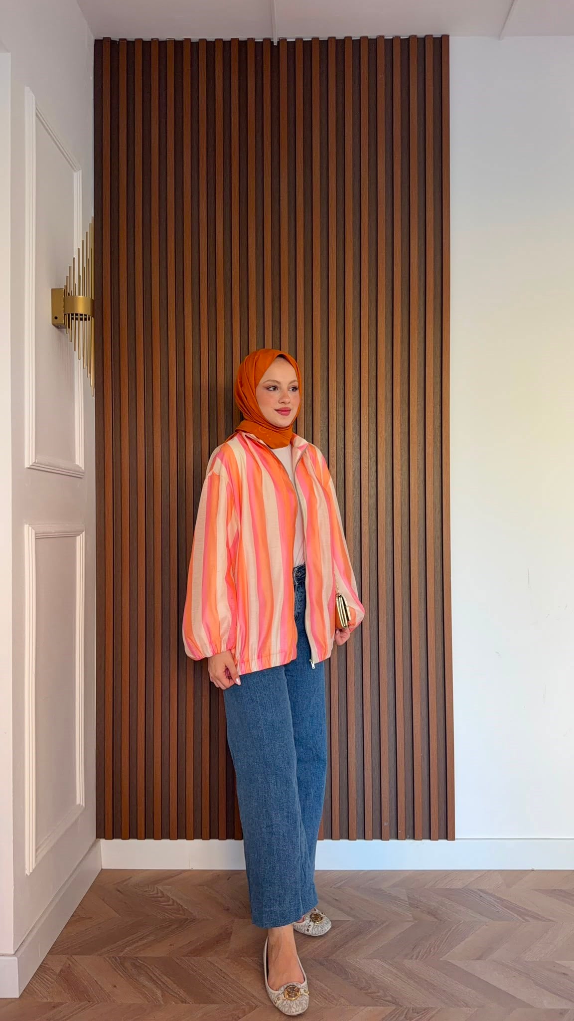 MEYSADESIGN CEKET Orange Bomber Ceket