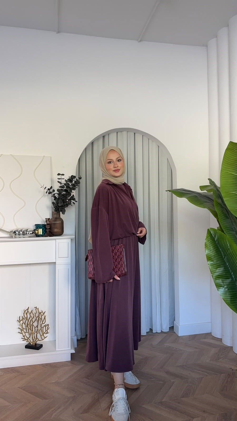 MEYSADESIGN ELBİSELER Ceketli Oysh Elbise Mürdüm