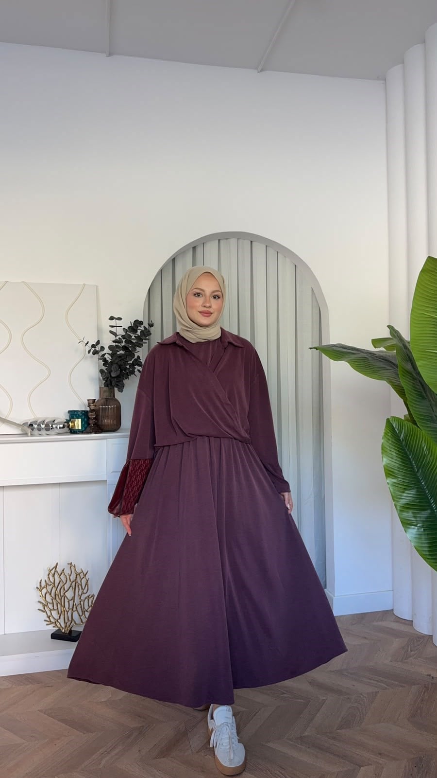 MEYSADESIGN ELBİSELER Ceketli Oysh Elbise Mürdüm