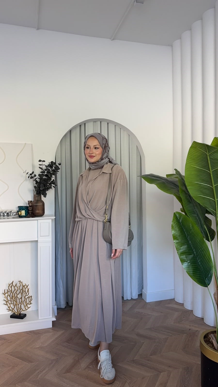 MEYSADESIGN ELBİSELER Ceketli Oysh Elbise Bej