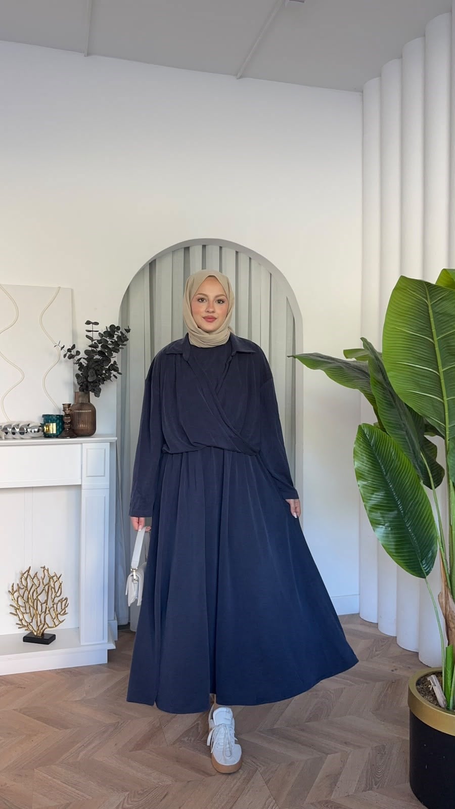 MEYSADESIGN ELBİSELER Ceketli Oysh Elbise İndigo