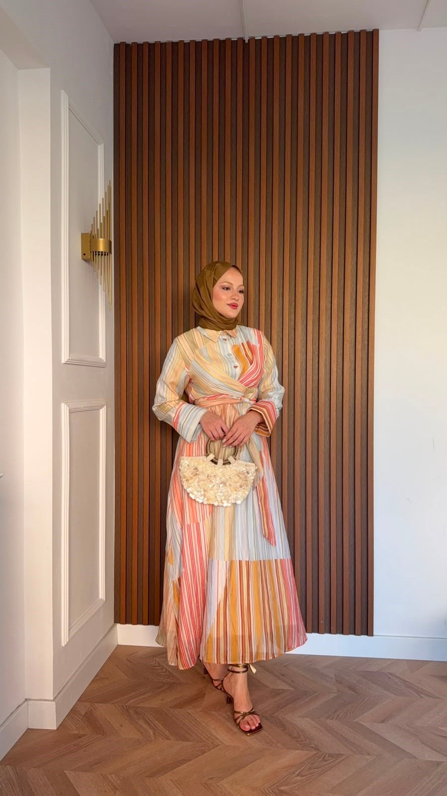 MEYSADESIGN ELBİSELER Çizgili Sole Elbise