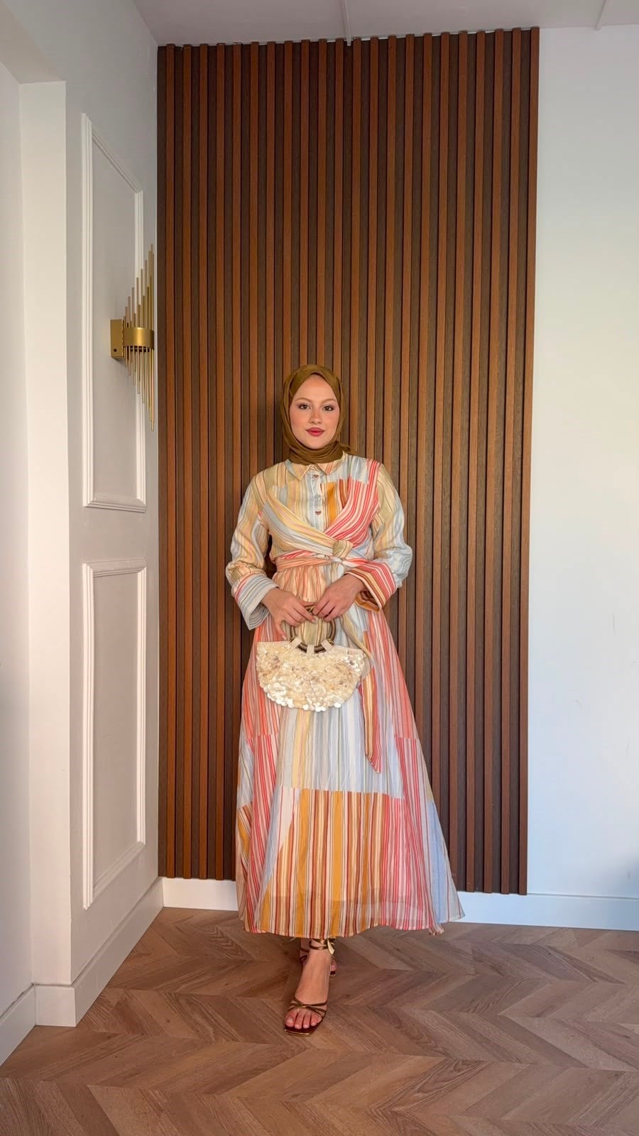 MEYSADESIGN ELBİSELER Çizgili Sole Elbise