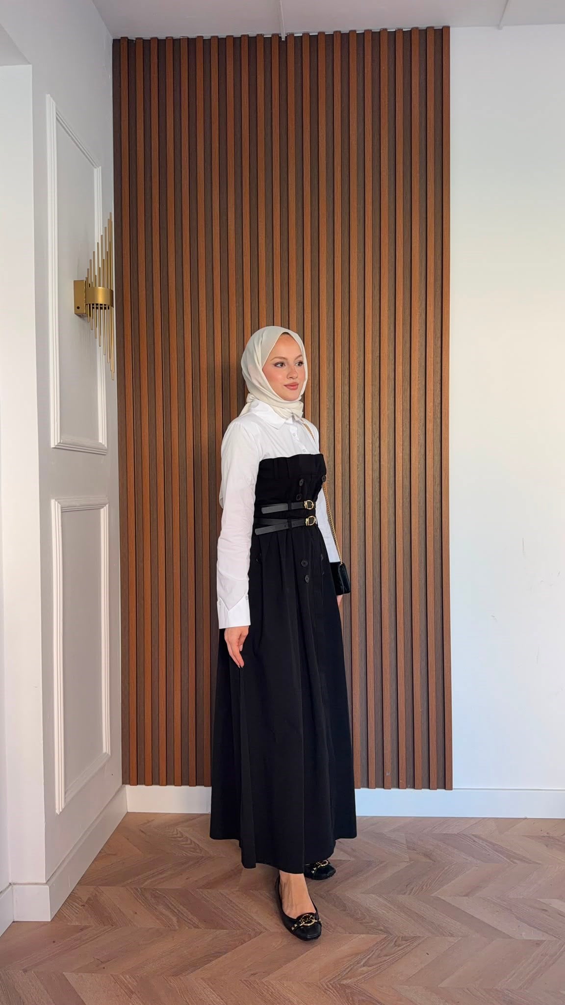 MEYSADESIGN ELBİSELER Dima Çift Kemerli Elbise Siyah