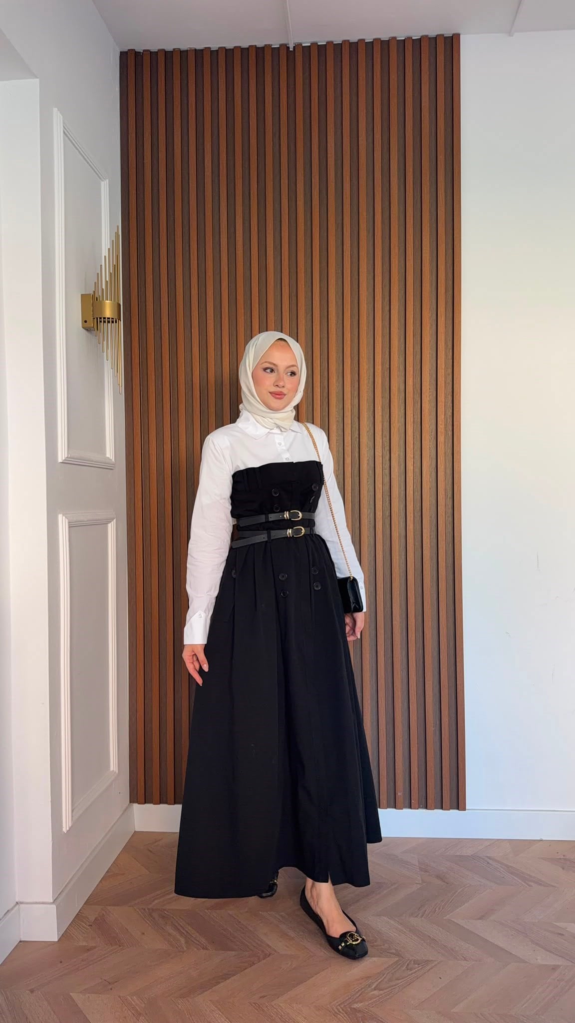 MEYSADESIGN ELBİSELER Dima Çift Kemerli Elbise Siyah