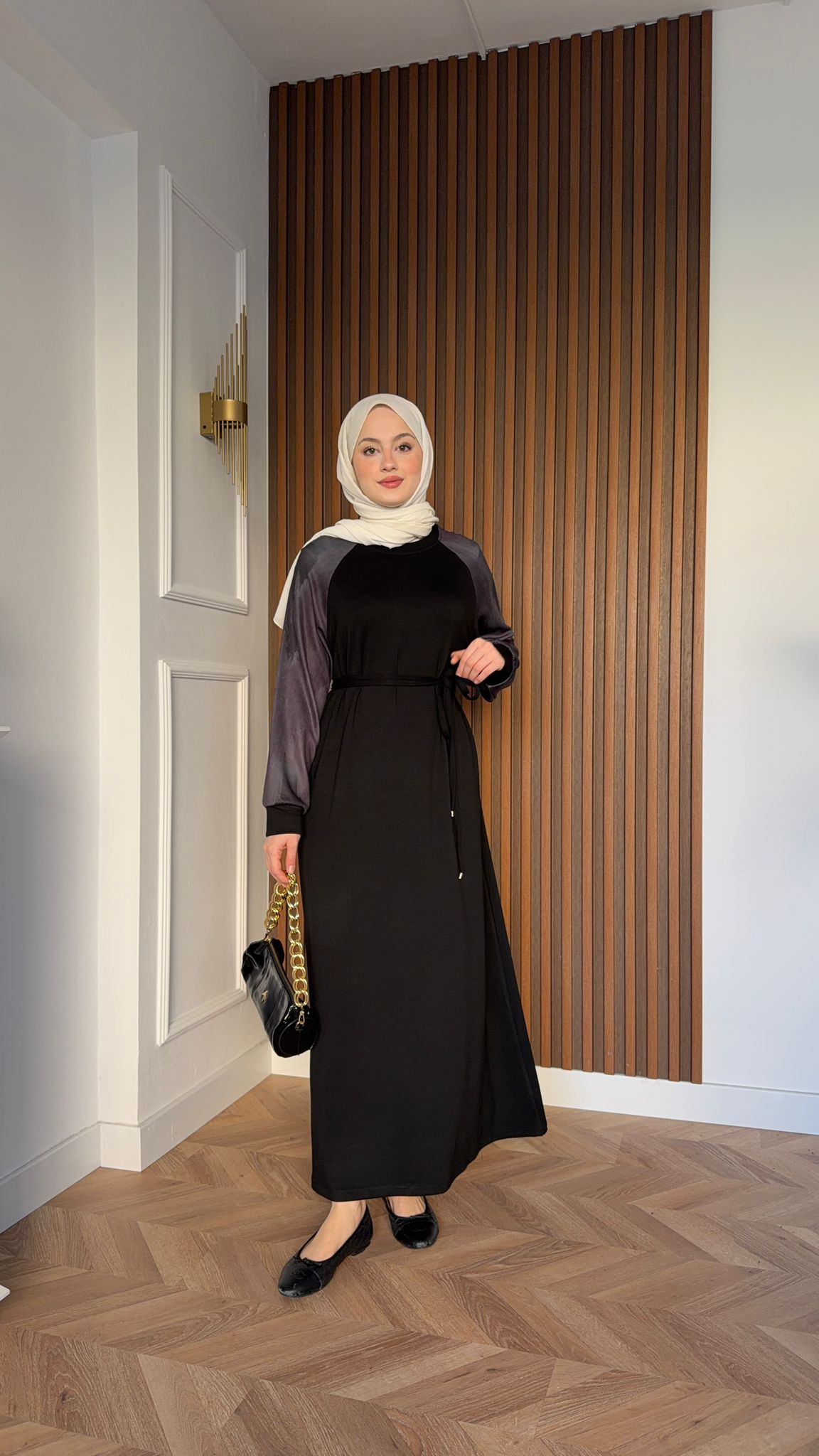 MEYSADESIGN DRESSES Fahar Batik Desen Elbise Siyah