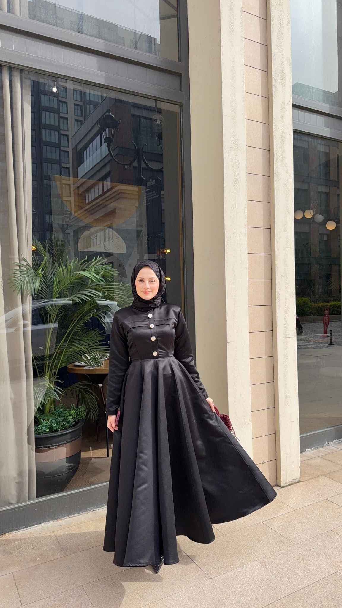 MEYSADESIGN ELBİSELER Hera Volanlı Abiye Siyah
