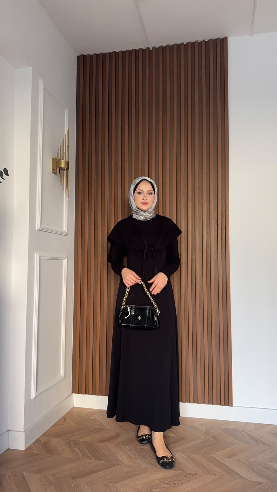 MEYSADESIGN ELBİSELER İdil Oysh Yakalı Elbise Siyah