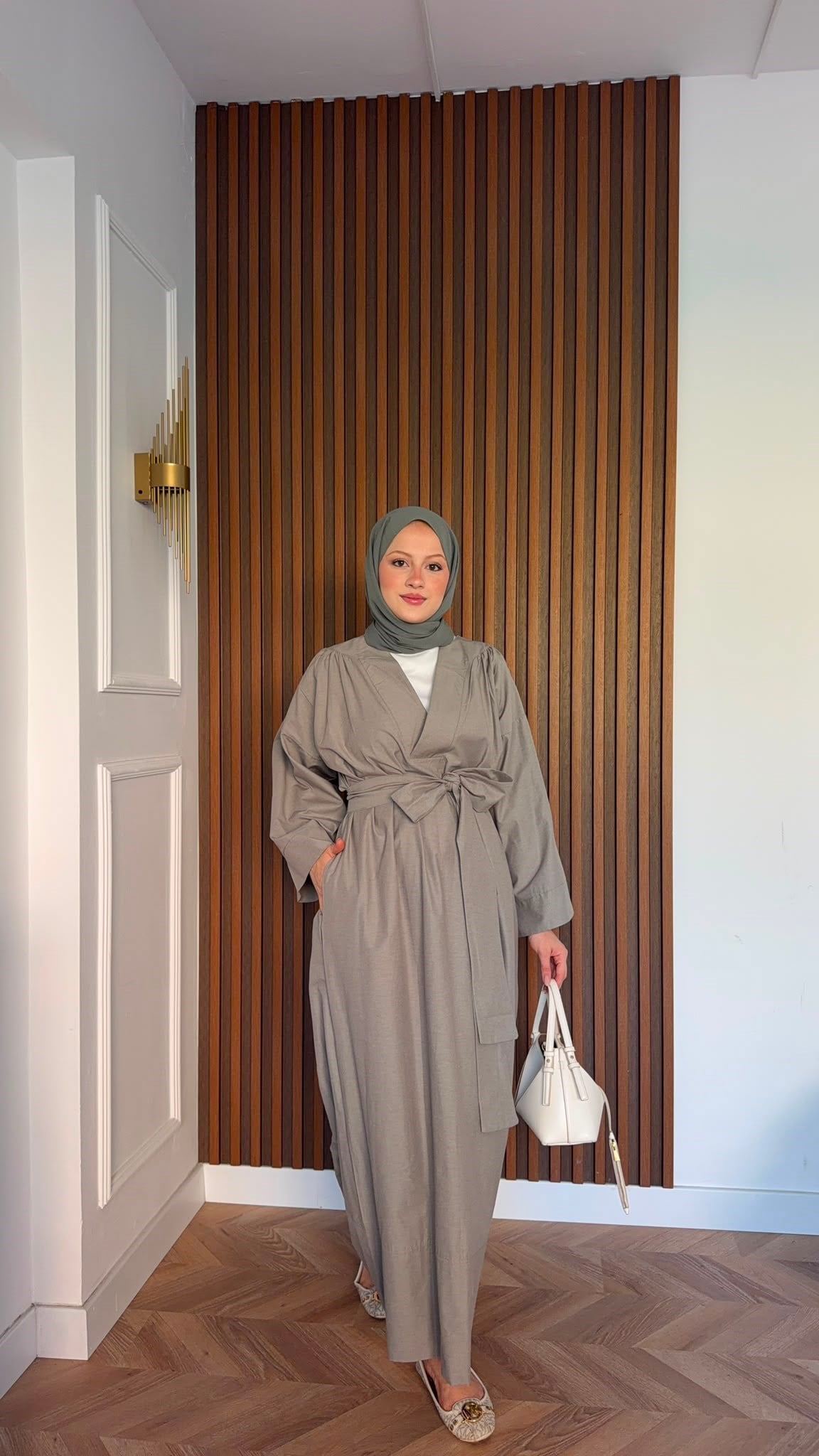 MEYSADESIGN ELBİSELER Maşa V Yaka Elbise Çağla Yeşili