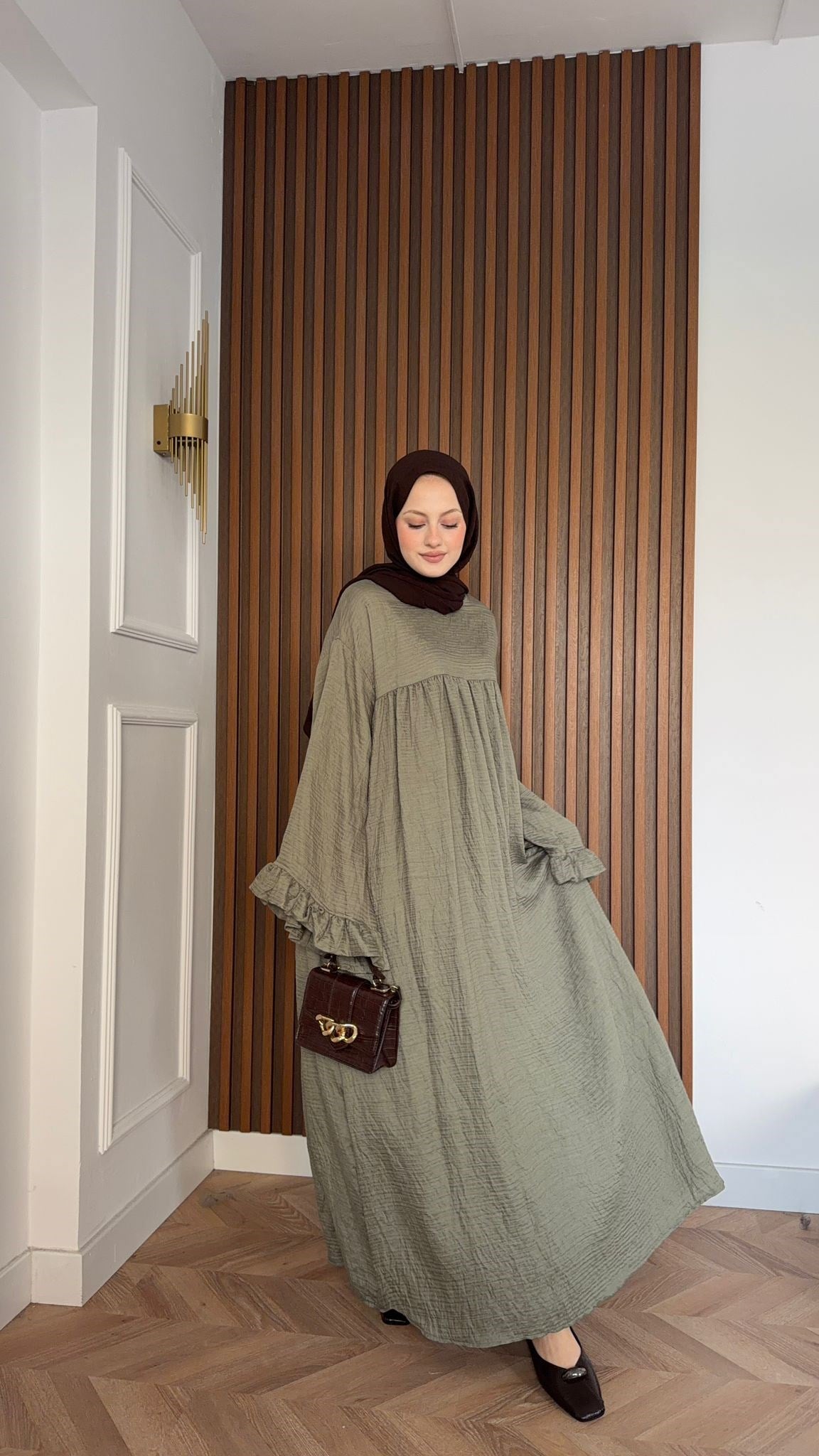 MEYSADESIGN ELBİSELER Milano Vual Elbise Haki