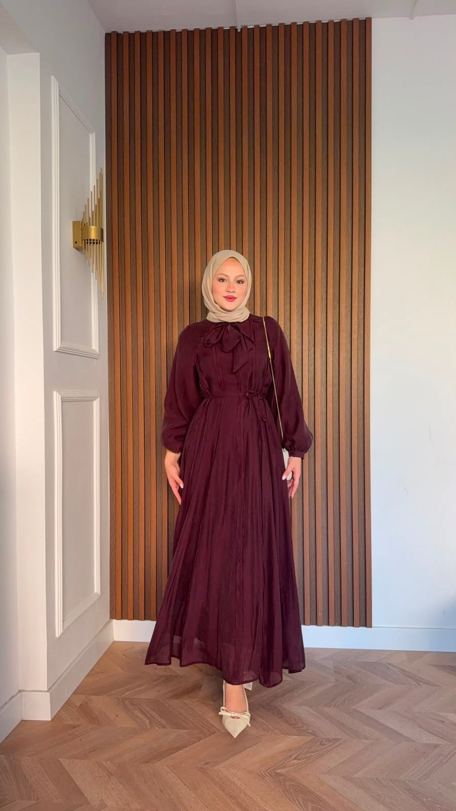 MEYSADESIGN ELBİSELER Mişa Tensel Vual Elbise Bordo