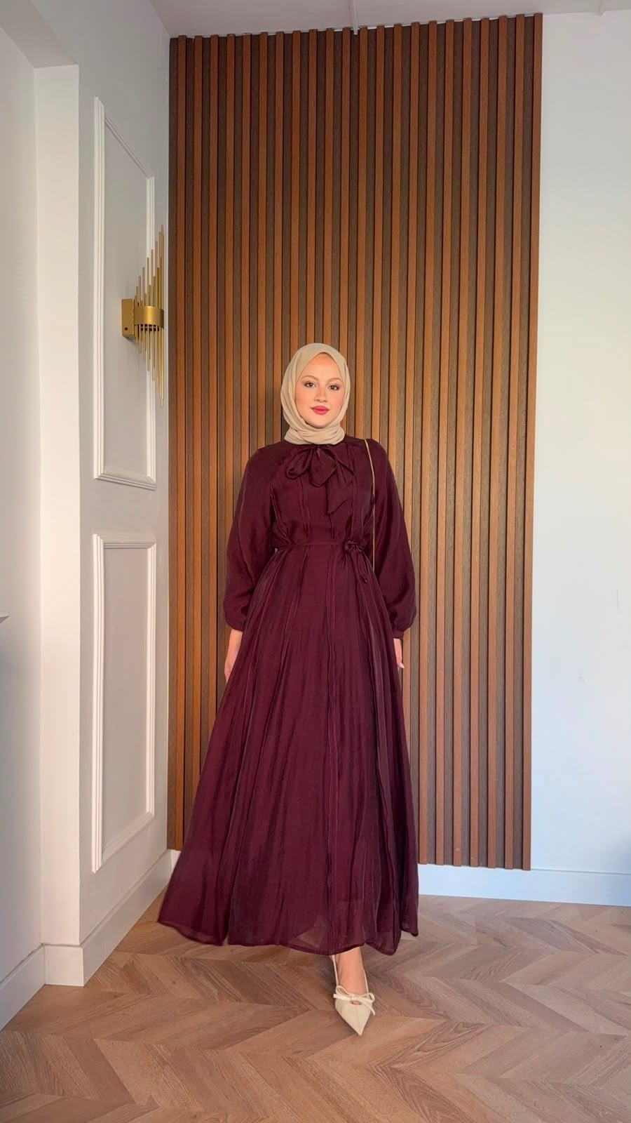 MEYSADESIGN ELBİSELER Mişa Tensel Vual Elbise Bordo