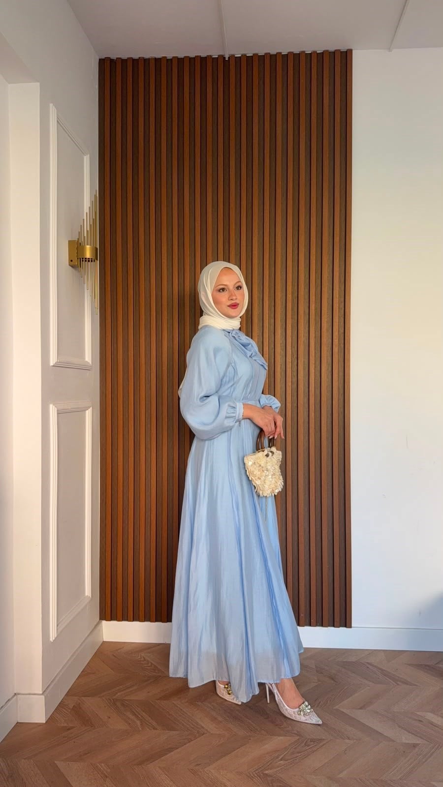 MEYSADESIGN ELBİSELER Mişa Tensel Vual Elbise Bebe Mavisi
