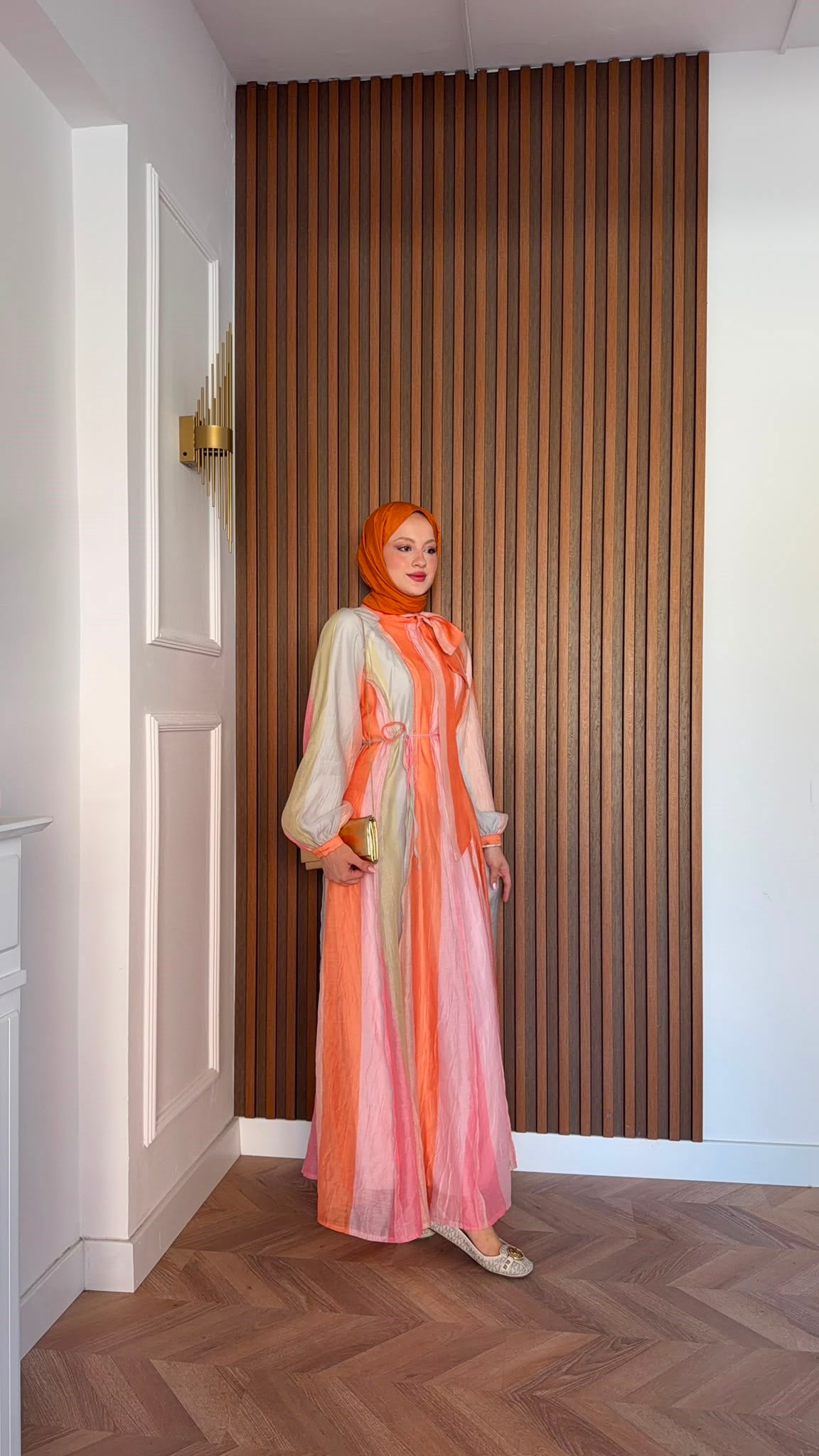 MEYSADESIGN ELBİSELER Orange Renkli Elbise