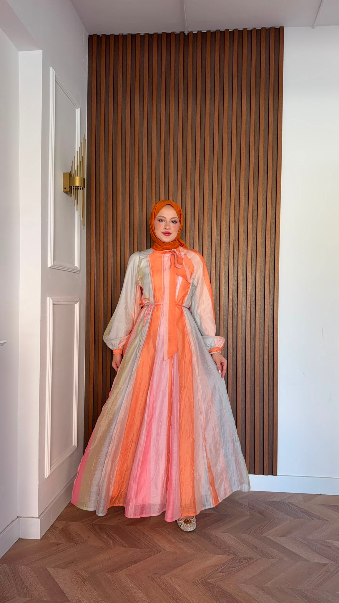 MEYSADESIGN ELBİSELER Orange Renkli Elbise