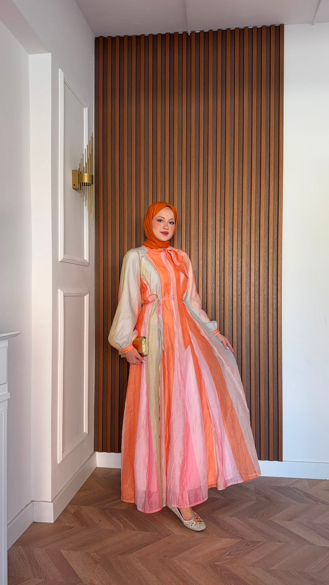 MEYSADESIGN ELBİSELER Orange Renkli Elbise