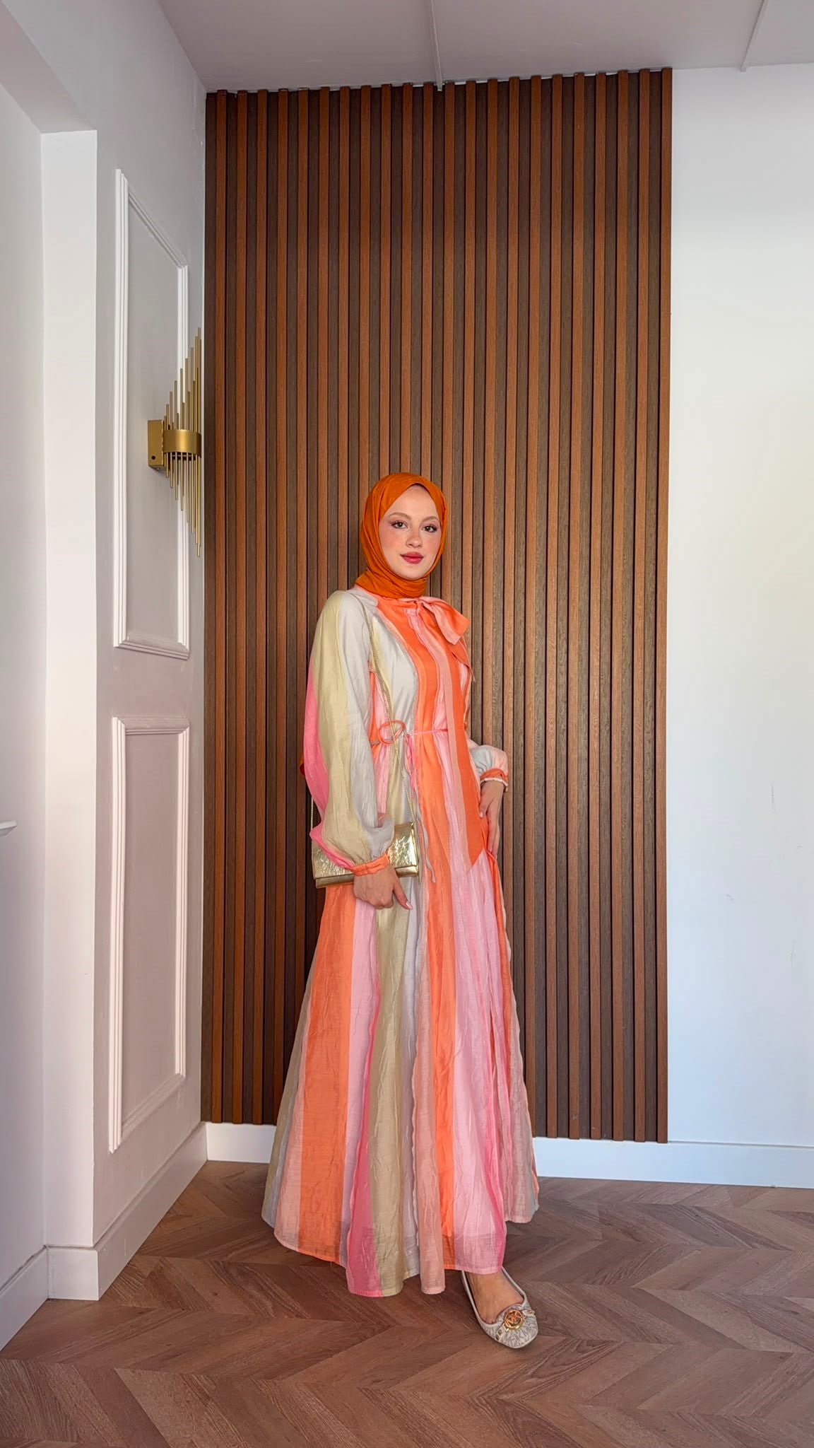 MEYSADESIGN ELBİSELER Orange Renkli Elbise