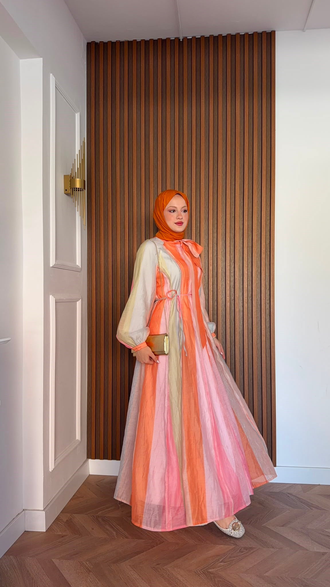 MEYSADESIGN ELBİSELER Orange Renkli Elbise