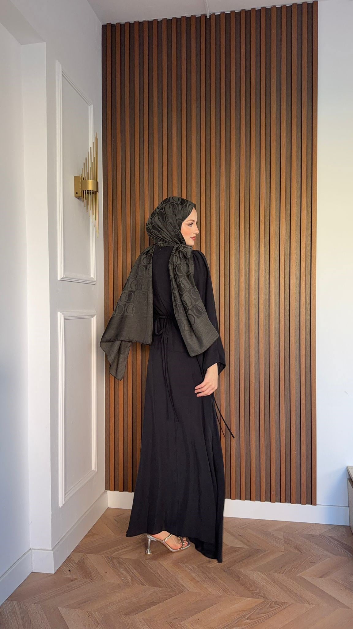 MEYSADESIGN DRESSES Selvi Büzgülü Tensel Elbise Siyah