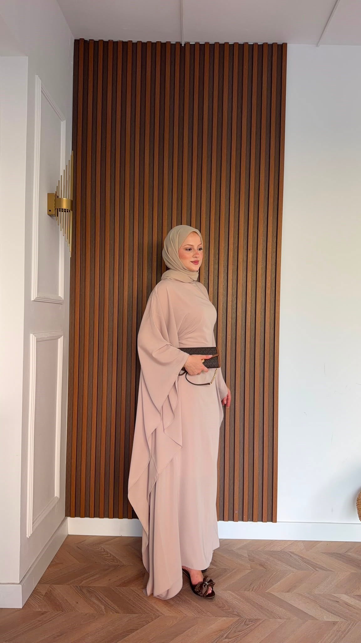 MEYSADESIGN ELBİSELER Sisi Yarasa Kol Elbise Krem