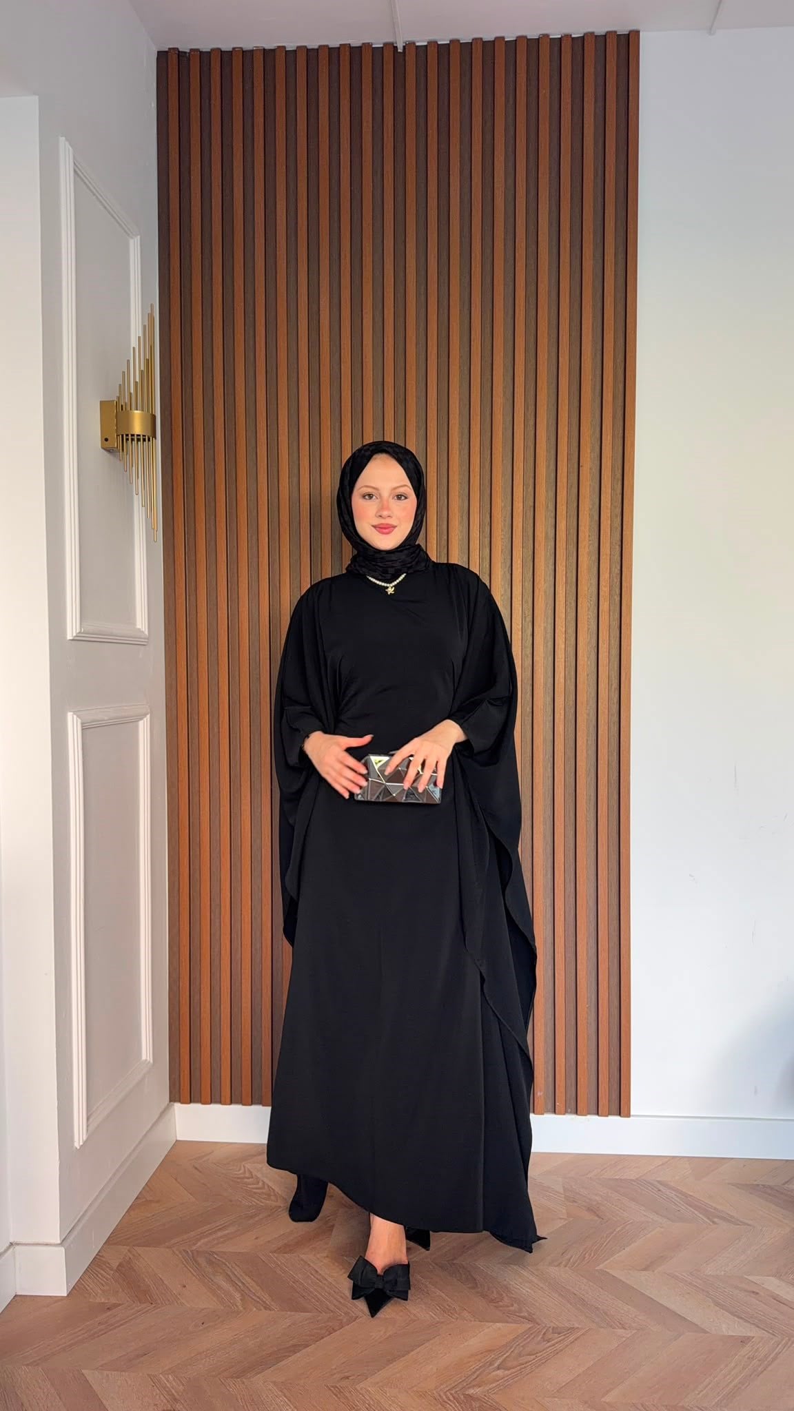 MEYSADESIGN ELBİSELER Sisi Yarasa Kol Elbise Siyah