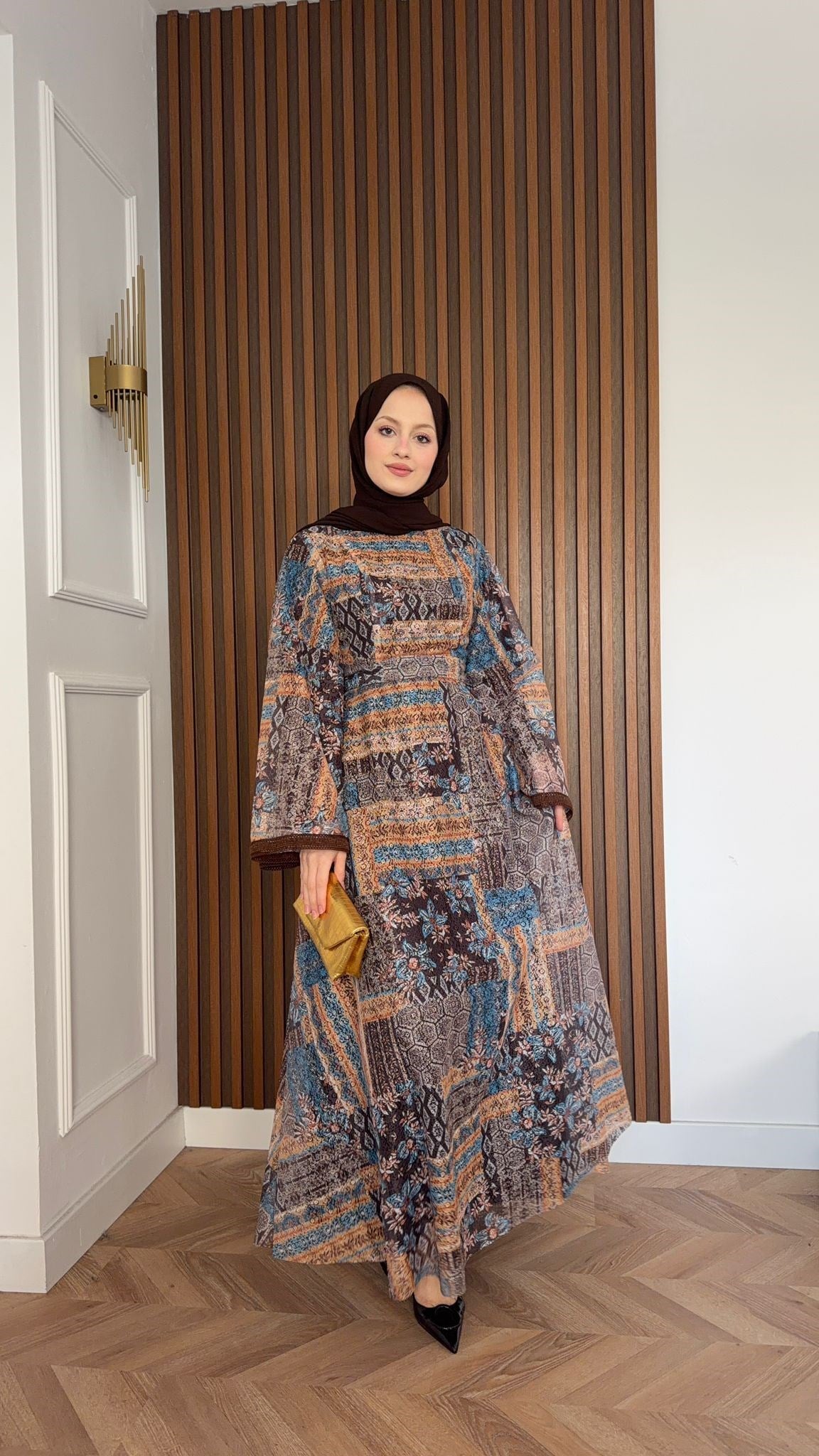 MEYSADESIGN ELBİSELER Sofa Desenli Güpür Elbise