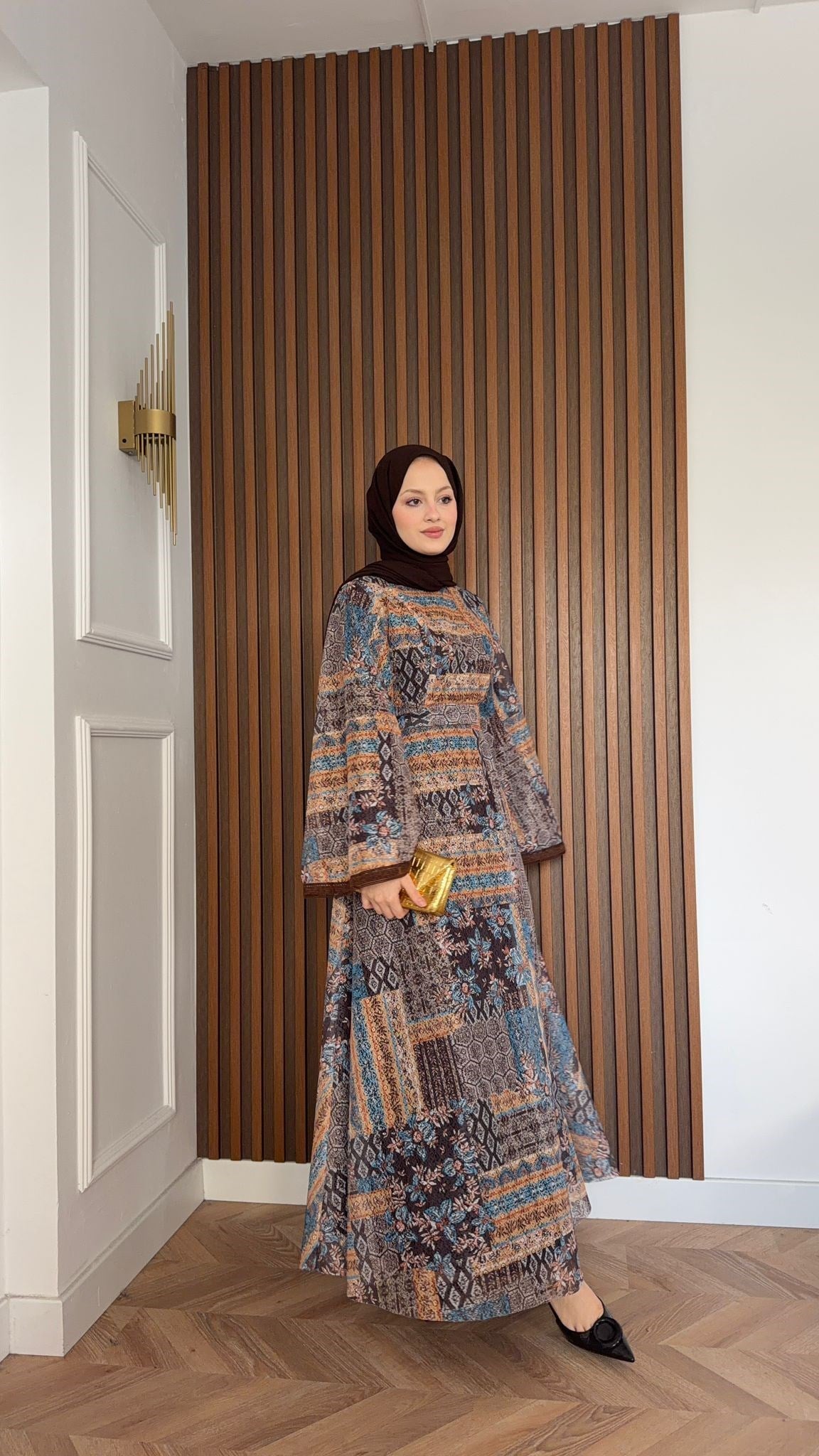 MEYSADESIGN ELBİSELER Sofa Desenli Güpür Elbise