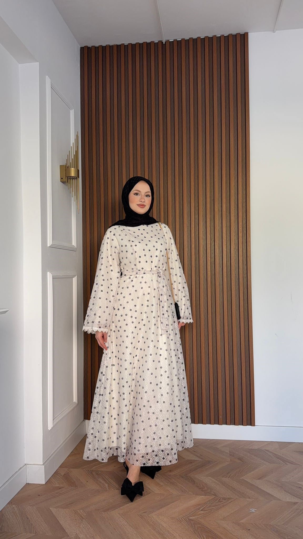 MEYSADESIGN ELBİSELER Stella Puantiyeli Tül Elbise