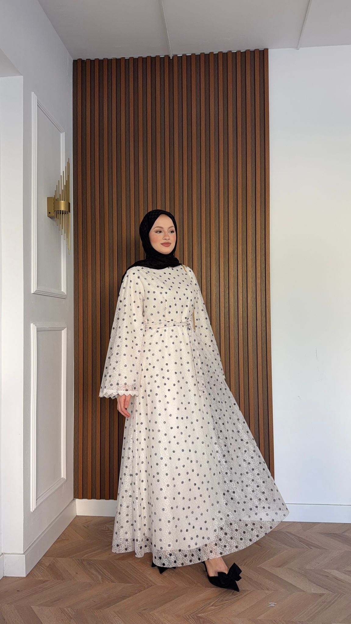 MEYSADESIGN ELBİSELER Stella Puantiyeli Tül Elbise