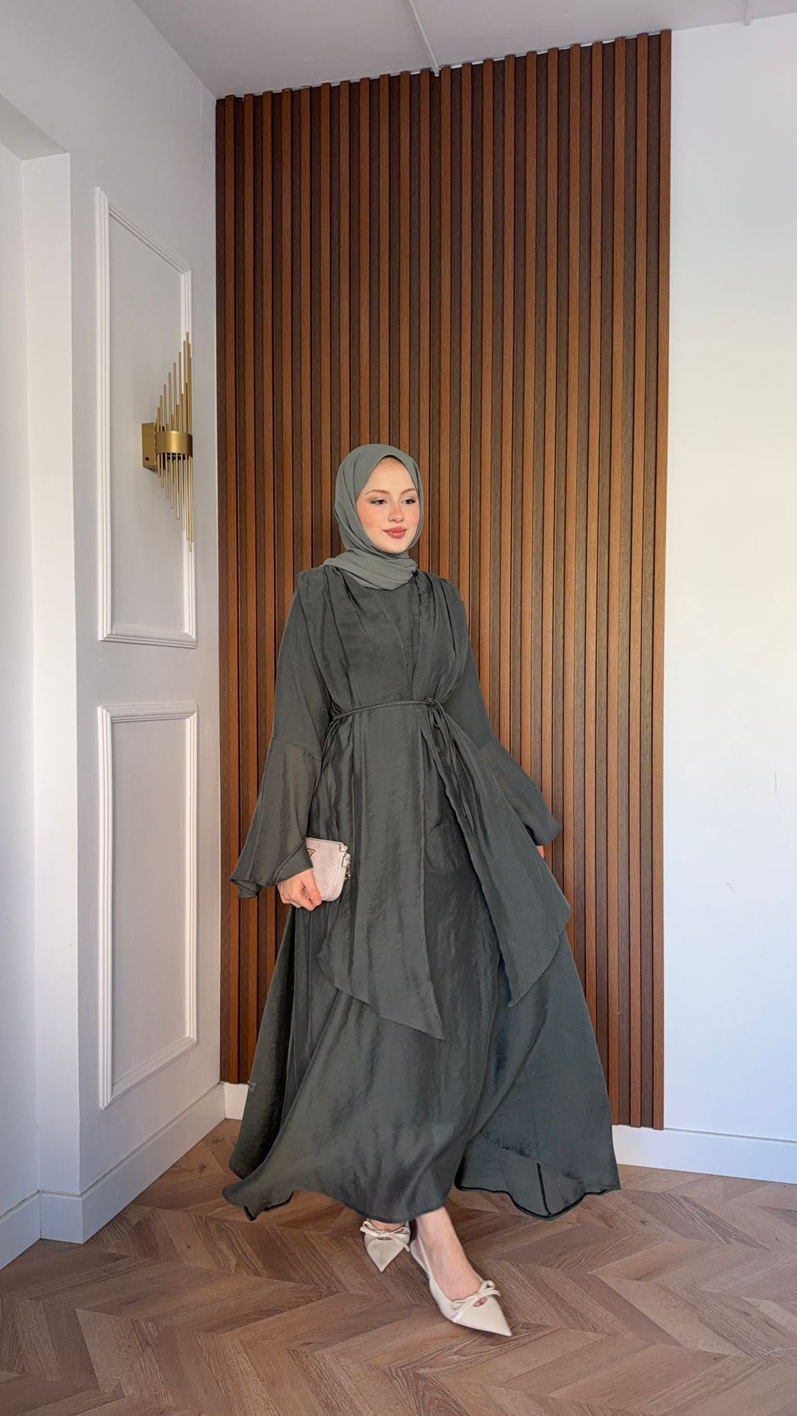 MEYSADESIGN ELBİSELER Tuba Vual Elbise Haki