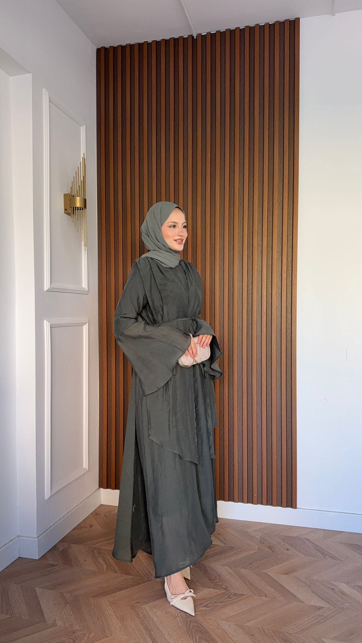 MEYSADESIGN ELBİSELER Tuba Vual Elbise Haki