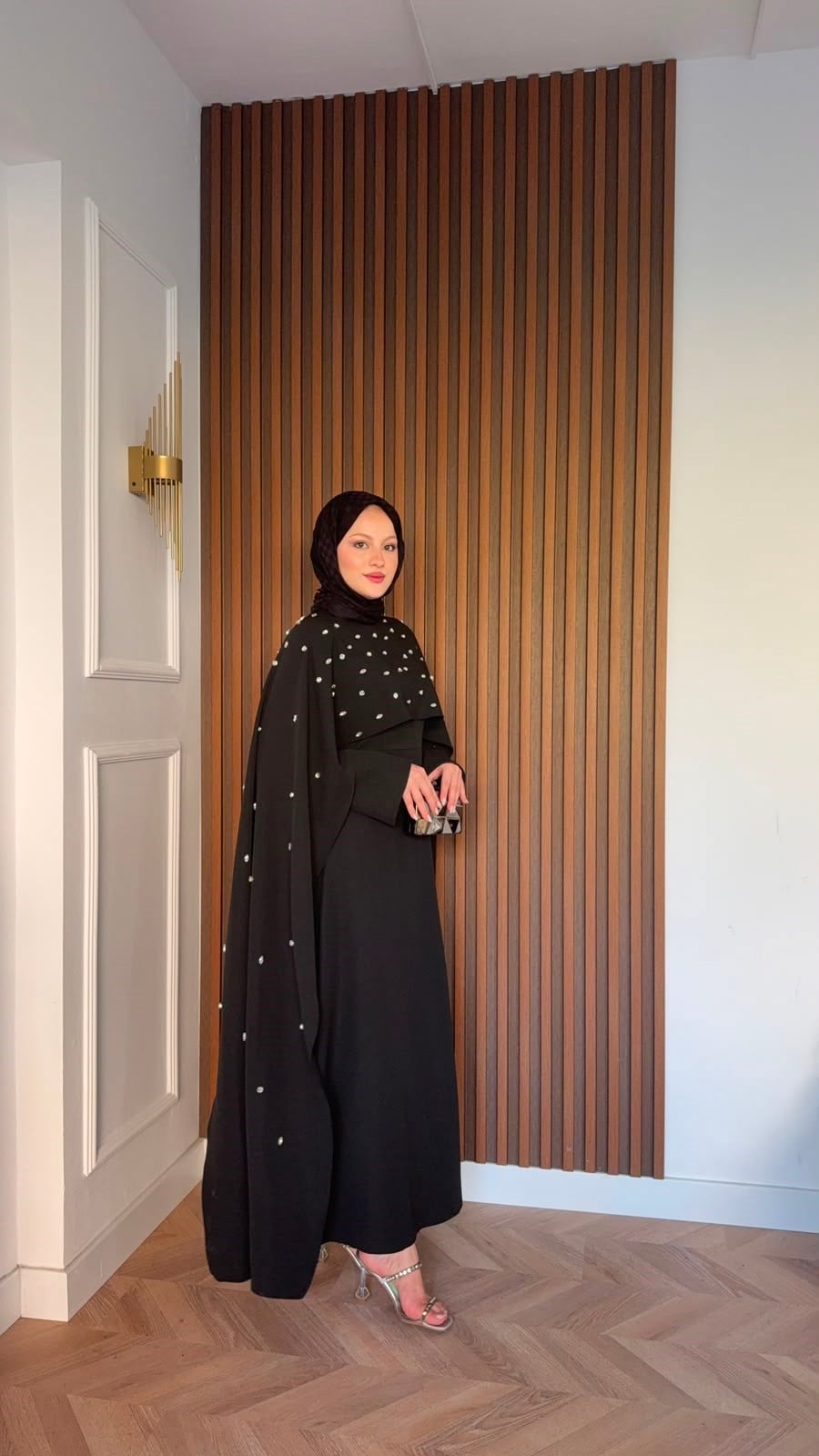 MEYSADESIGN ELBİSELER Yandan Önden Taşlı Abiye Siyah