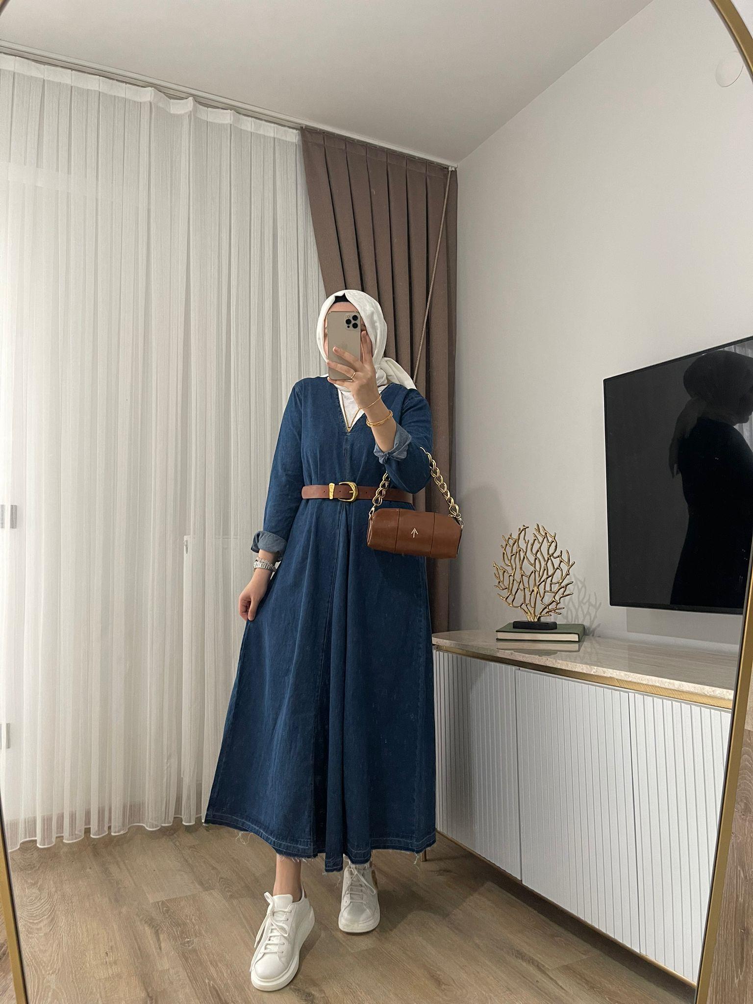 MEYSADESIGN ELBİSELER Zra Model Kot Elbise